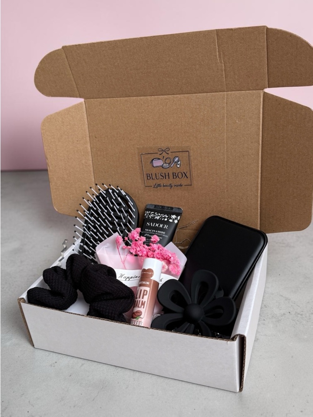 Blush Box Beauty Gift Set - Black & Pink Accents